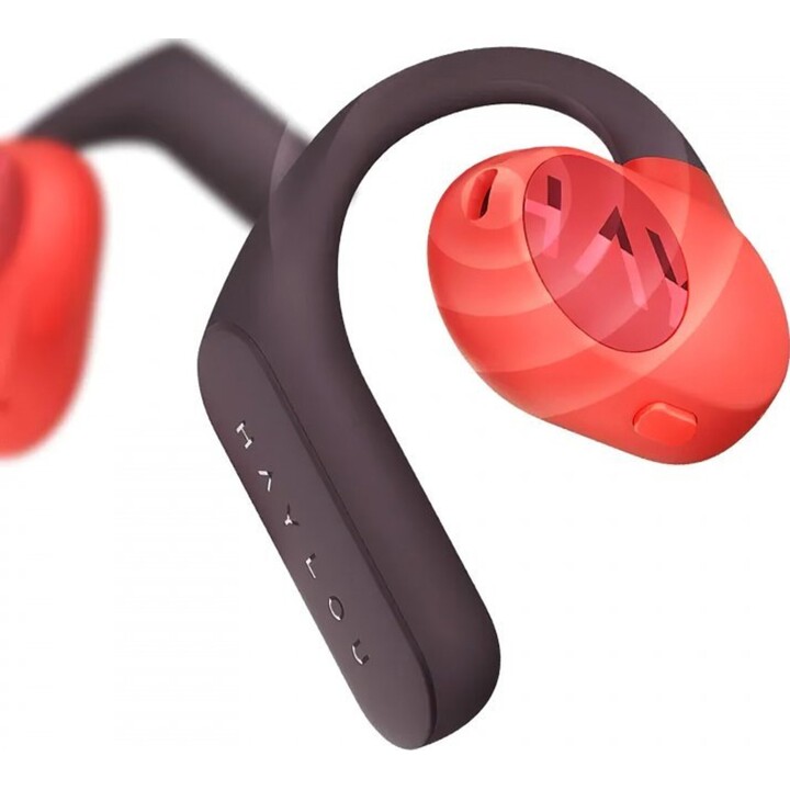 Haylou PurFree OW01 Negro/Rojo - Auriculares de Conducción Ósea y Bluetooth