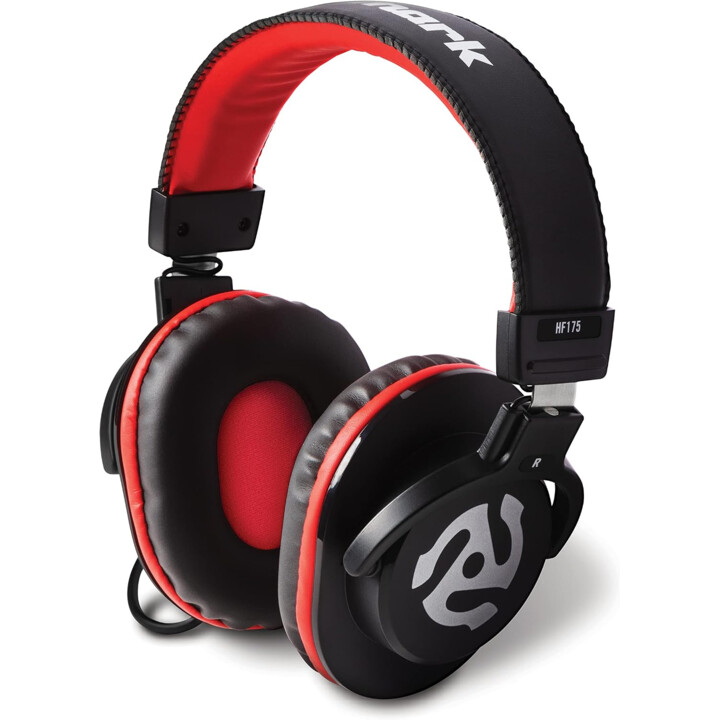 Numark HF175 - Auriculares de DJ de diseño cerrado, transductores de 40mm