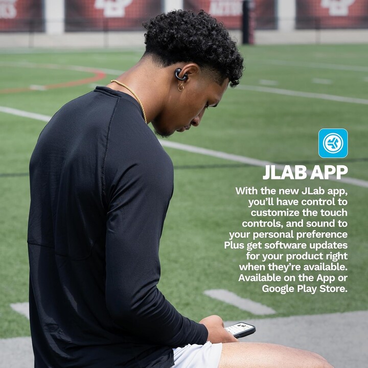 JLAB Flexible Open-Ear-Kopfhörer Black Clip-on Manschettendesign Open-Ear-Wireless Audio