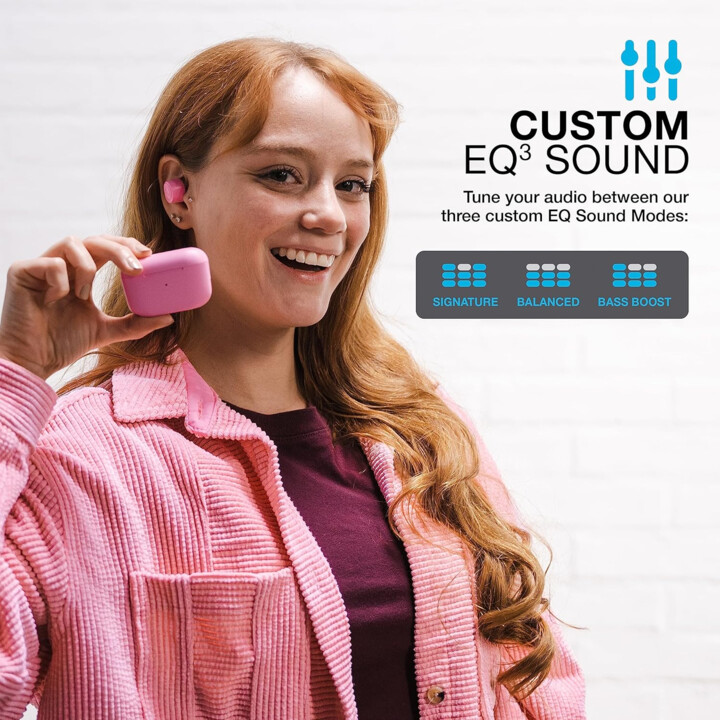 JLab Go Air Pop - Wireless Bluetooth -Ohrhörer und Ladekoffer, Pink