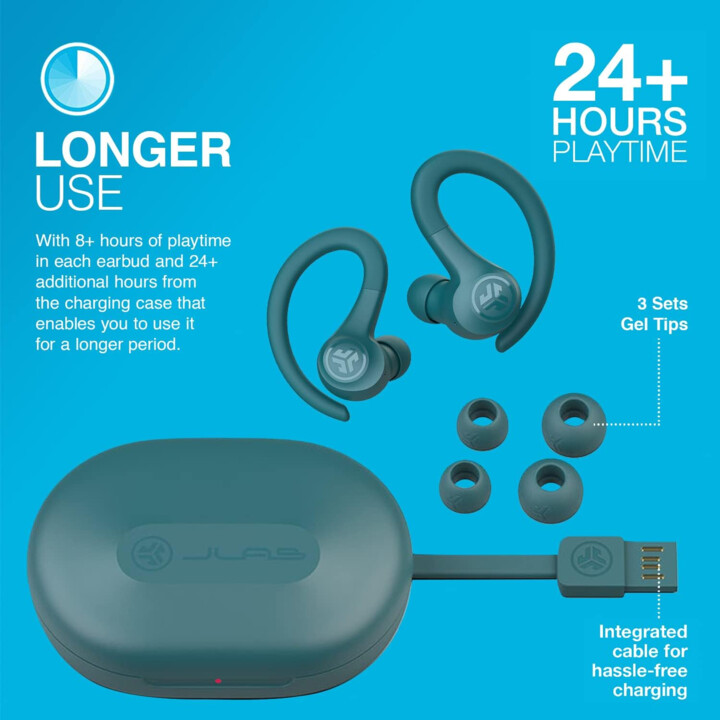 JLab Go Air Sport Azul - Auriculares sem fio