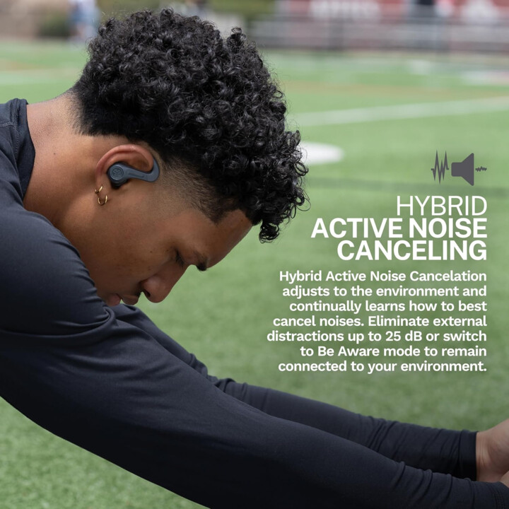 JLab JBUDS Sport ANC 4 True Wireless Bluetooth Ohrhörer Ladekoffer Graphit