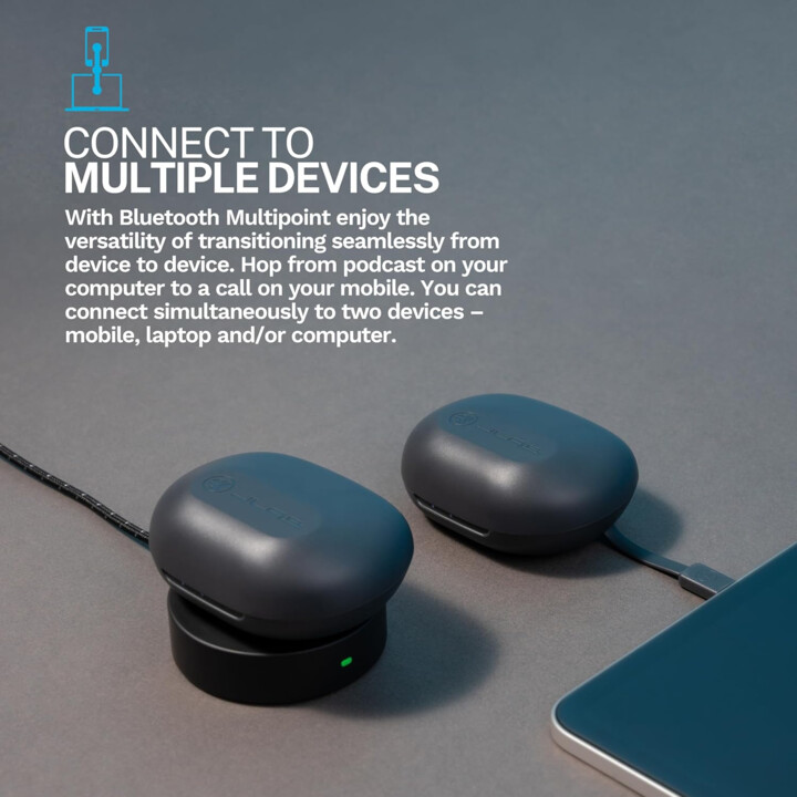 Auriculares inalámbricos Bluetooth JLAB JBUDS SPORT ANC 4 con estuche de carga, color grafito
