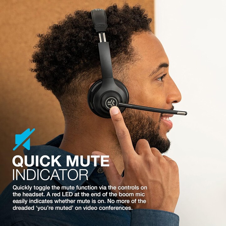 JLab Go Work Foldable Bluetooth Foldable Microphone Black, Blue - Casques avec et sans fil