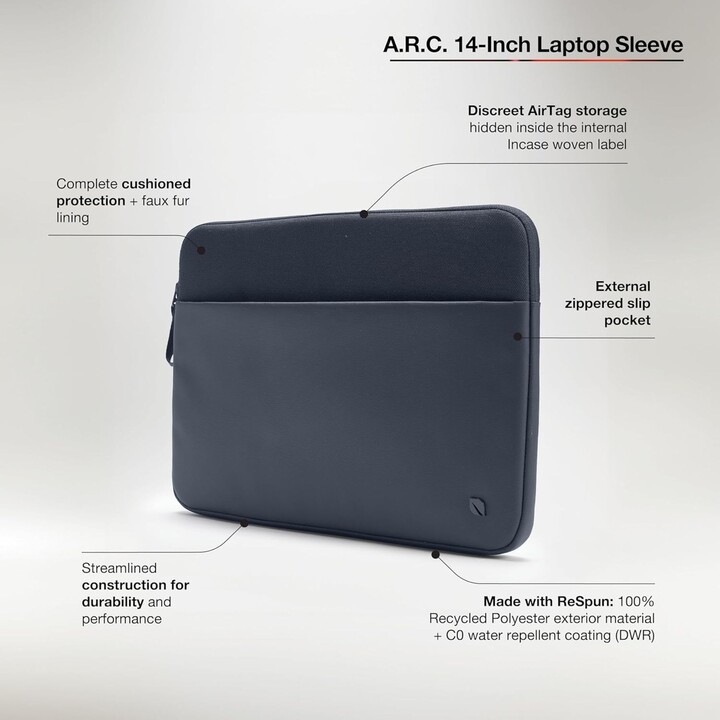 Custodia ARC per laptop da 14 pollici - Blu navy