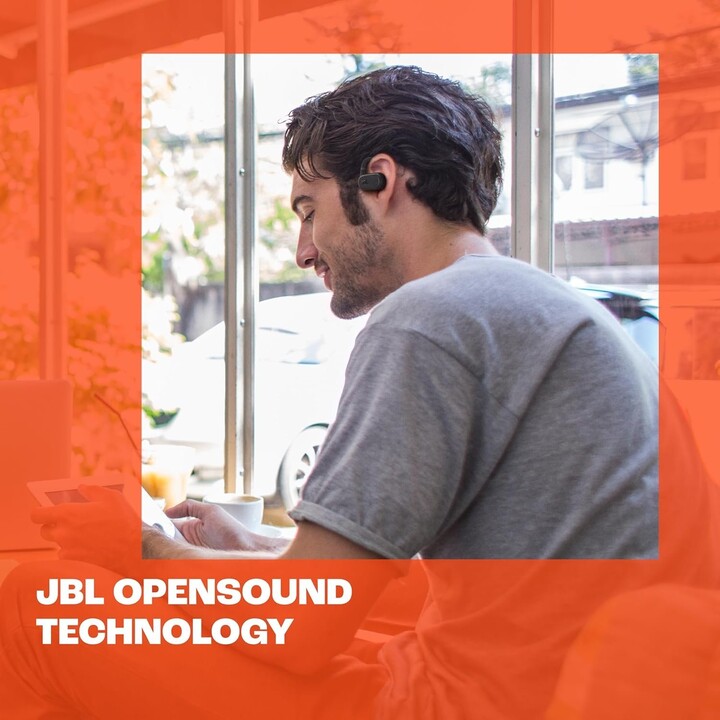 JBL Soundgear Sense Auriculares Bluetooth com Estojo de Carregamento/ 8H Bateria/ Preto