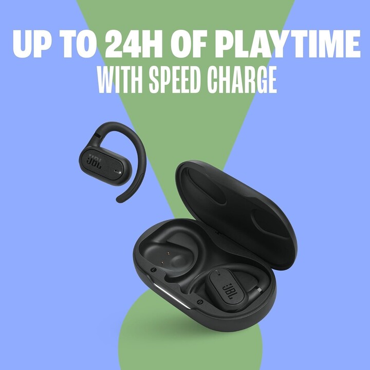 Auriculares Bluetooth JBL Soundgear Sense con estuche de carga/8 horas de duración de batería/Negro
