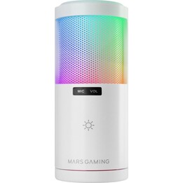 Mars Gaming Mmic-sc, Microphone de Studio Professionnel Argb Haute Définition 192kHz 24-bit Blanc
