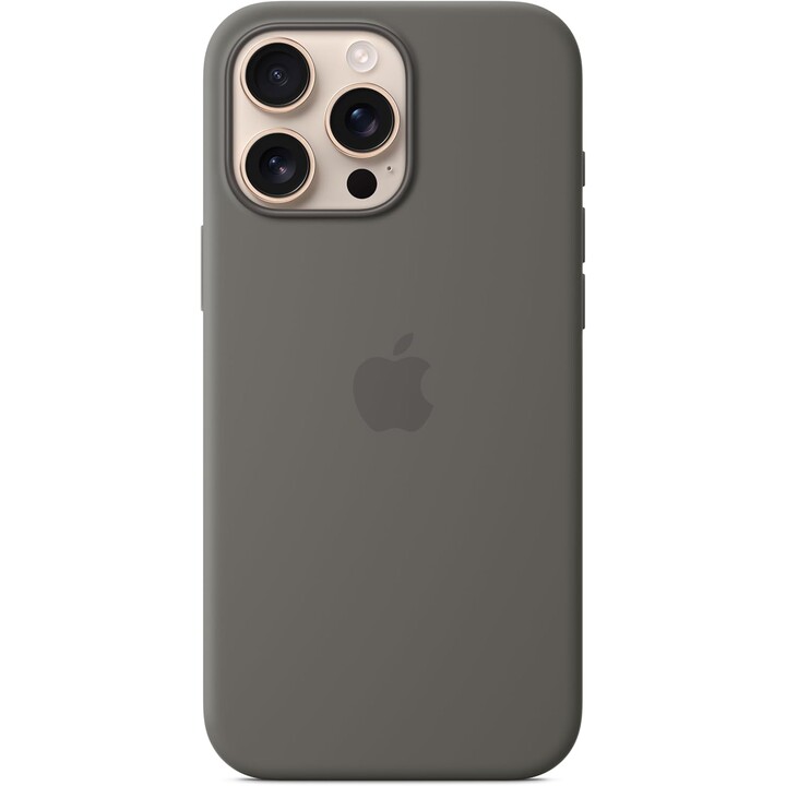 Capa de silicone Apple iPhone 16 Pro Max com MagSafe - Cinza Pedra