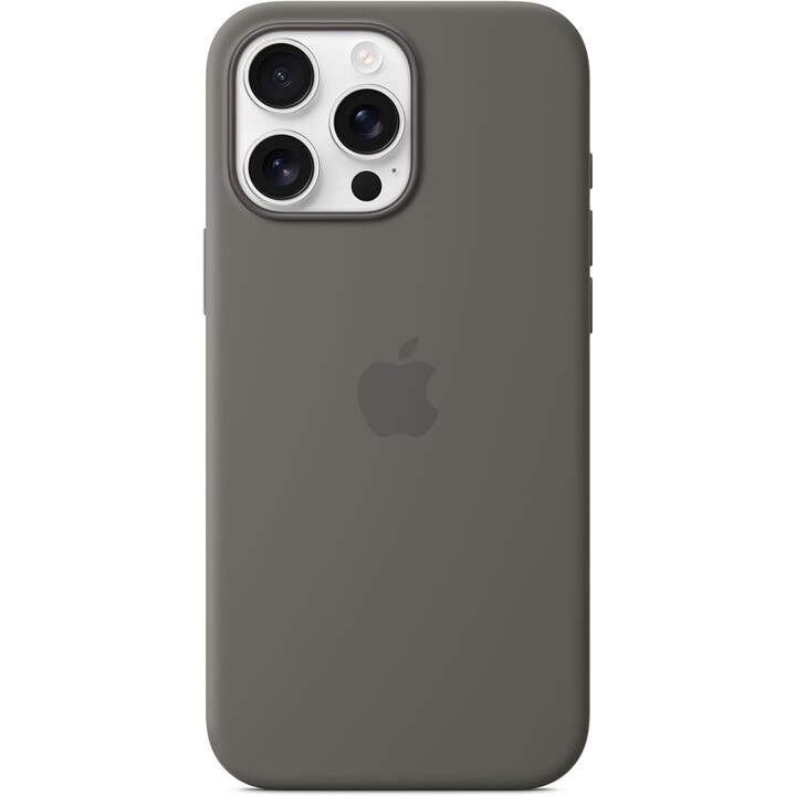 Capa de silicone Apple iPhone 16 Pro Max com MagSafe - Cinza Pedra
