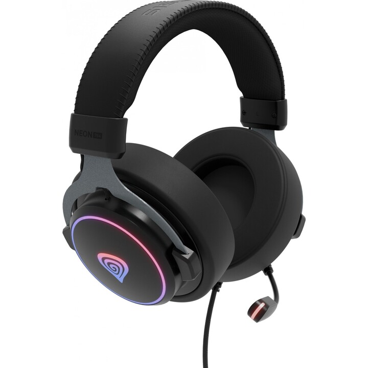 Cuffie over-ear Genesis Neon 764 RGB con microfono retroilluminato nero USB