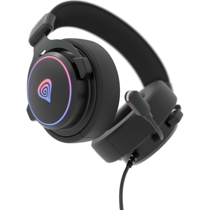 Genesis Neon 764 RGB Auriculares supraaurales con micrófono retroiluminado Negro USB