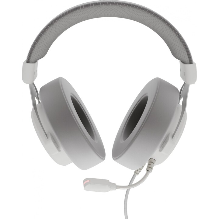 Fones de ouvido intra-auriculares Genesis Neon 764 RGB com luz de fundo do microfone USB branco