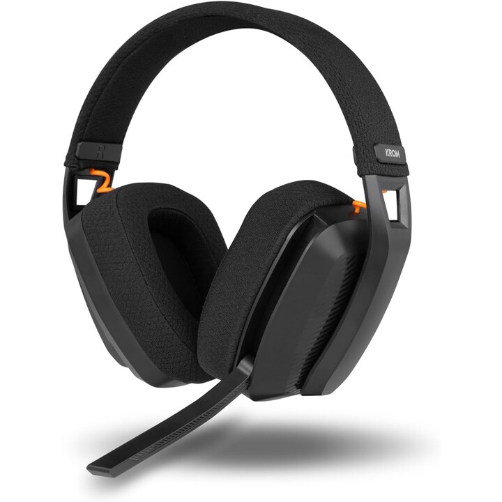 Cuffie da gioco wireless con microfono Krom Kanji/ Bluetooth/ USB 2.0/ Nero