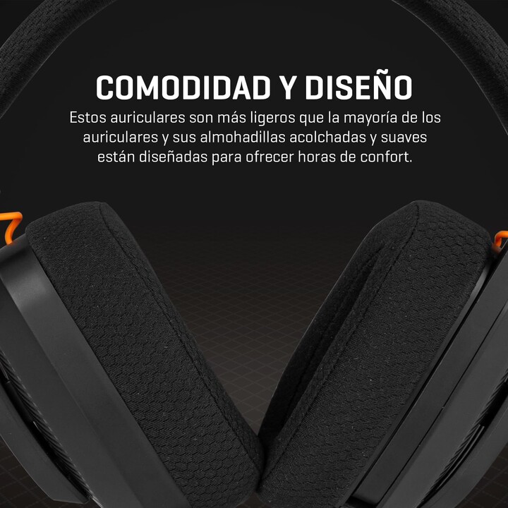 Casque de jeu sans fil avec microphone Krom Kanji/ Bluetooth/ USB 2.0/ Noir