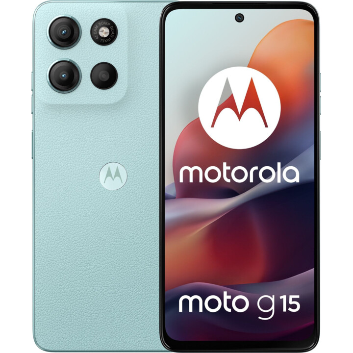 Motorola Moto G15 17,1cm (6.72), 8GB 512GB, 4G Smartphone, Dual SIM, Android 15, USB Type C, 5200mAh, Light blue