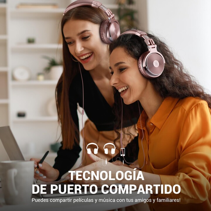 OneOdio Pro10 Rosa Oro - Auriculares de Diadema
