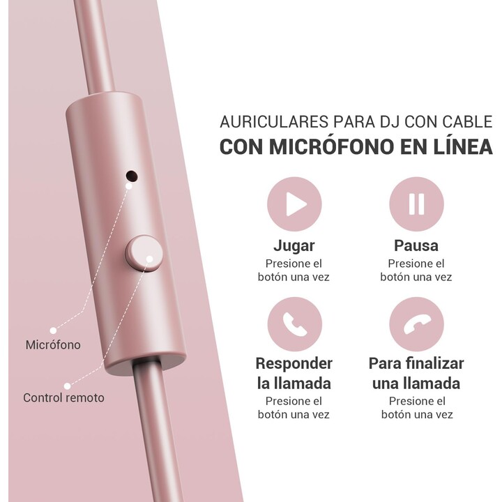 OneOdio Pro10 Pink Gold - Headband Headphones