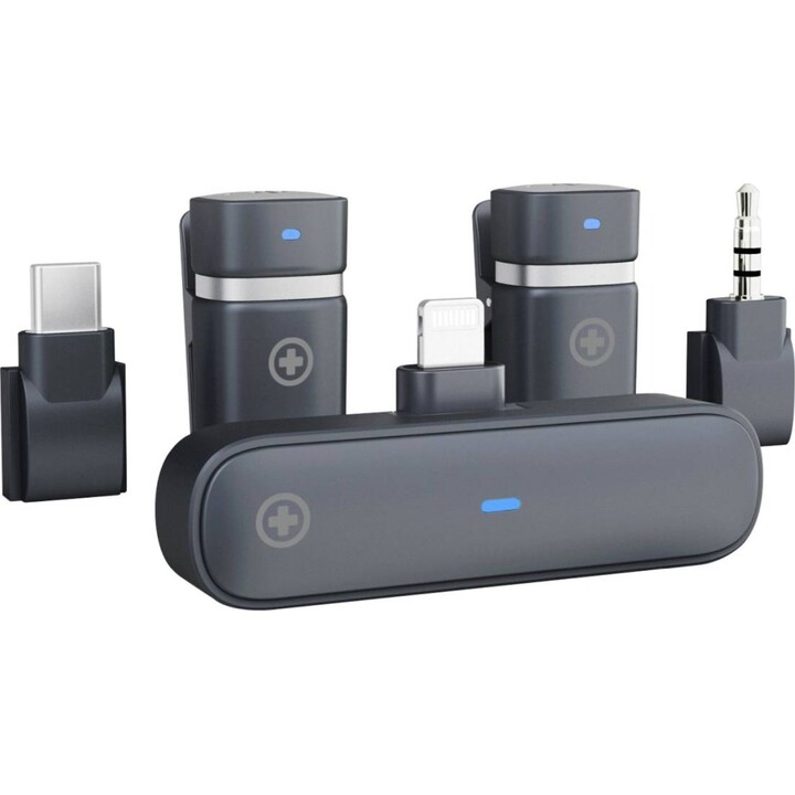 Kit microphone sans fil Plusonic PS-TDS9 USB Type C/Lightning/3,5 mm, attache micro WiFi / *ALLTRAVEL*