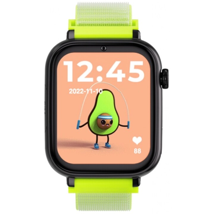 SaveWatch Plus avec GPS et appel / Boîtier NOIR et bracelet Jaune Fluo