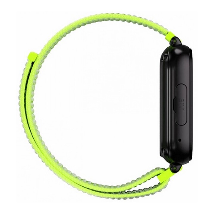 SaveWatch Plus avec GPS et appel / Boîtier NOIR et bracelet Jaune Fluo