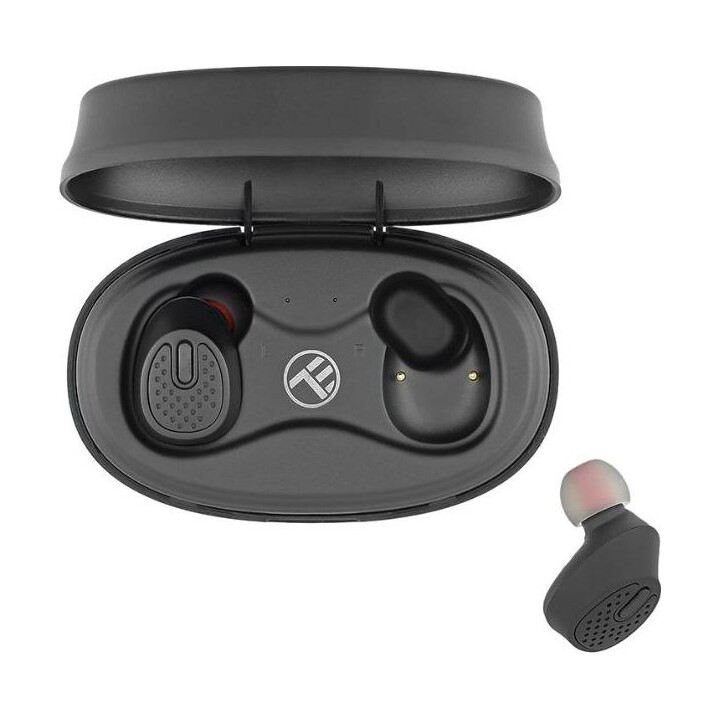 Fones de ouvido estéreo sem fio Tellur True Wireless, cor preta (Mood).