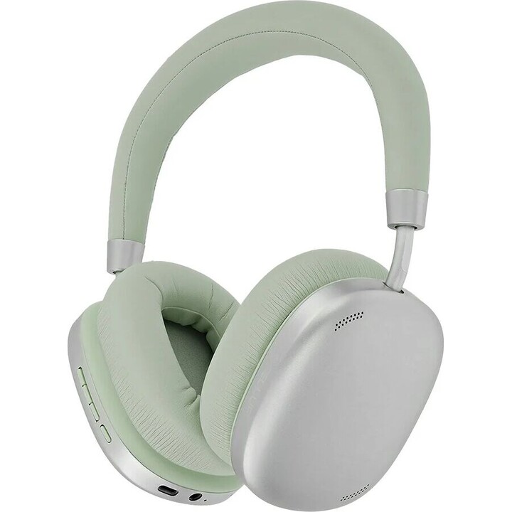 Fones de ouvido Bluetooth Tellur Shade com cancelamento de ruído ativo (ANC) na cor verde.