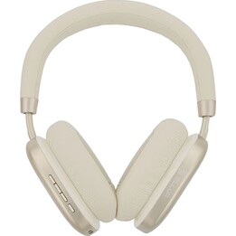 Casque audio supra-auriculaire Bluetooth Tellur Shade, beige, avec réduction de bruit active.