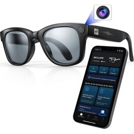 Lunettes audio intelligentes SMARTIA Vision Pro - IA · Caméra 4K · Verres photochromiques