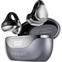 Auriculares Inalámbricos KIESLECT Earbuds Open - BT · Microfono · Estuche de Carga · APP Traductor IA · Negro