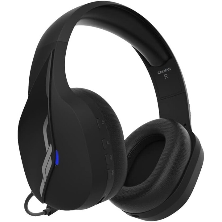 Fone de ouvido gamer sem fio Zalman ZM-HPS700W 7.1, preto