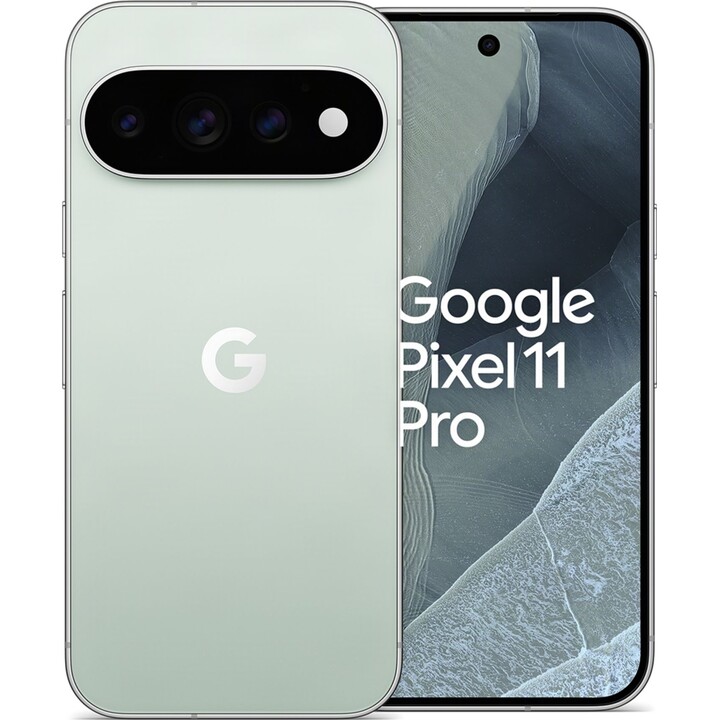 Google Pixel 11 Pro 5G, 12 GB, 256 GB, display OLED LTPO da 6,3 pollici, batteria da 4850 mAh, verde chiaro
