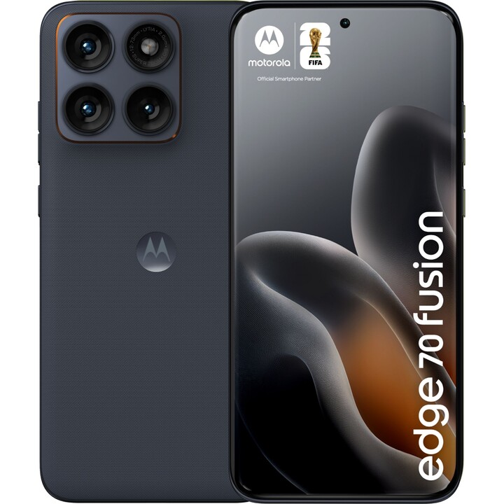 Motorola Moto Edge 70 Fusion 5G, 8 GB 512 GB, schermo curvo pOLED AMOLED da 6,78 pollici, 7000 mAh, nero