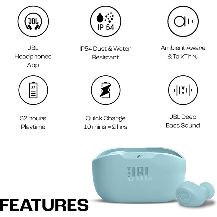 JBL Wave Buds verde menta 