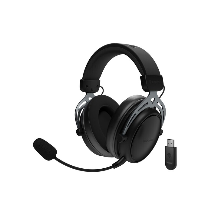 Cuffie da gioco GENESIS Toron 706 wireless e cablate con USB Type-C e Bluetooth - Nere