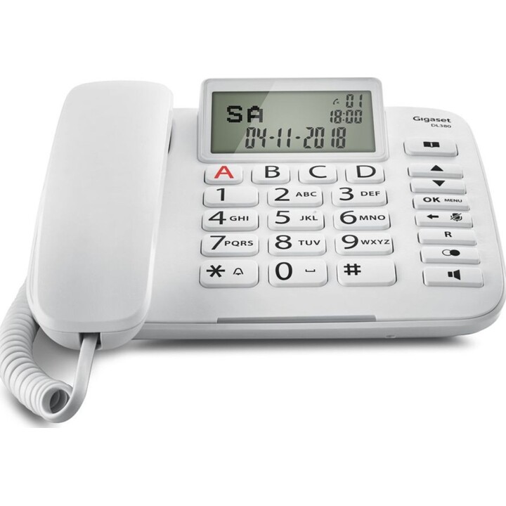 Gigaset DL380 Analog Telephone Caller ID White