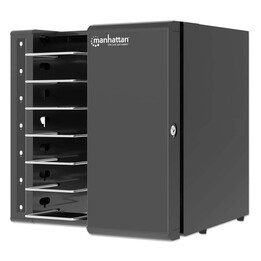 Manhattan Armario de carga de sobremesa USB-C 65W para 7 portátiles (hasta 16"), compatible con iPads, MacBooks y otros dis