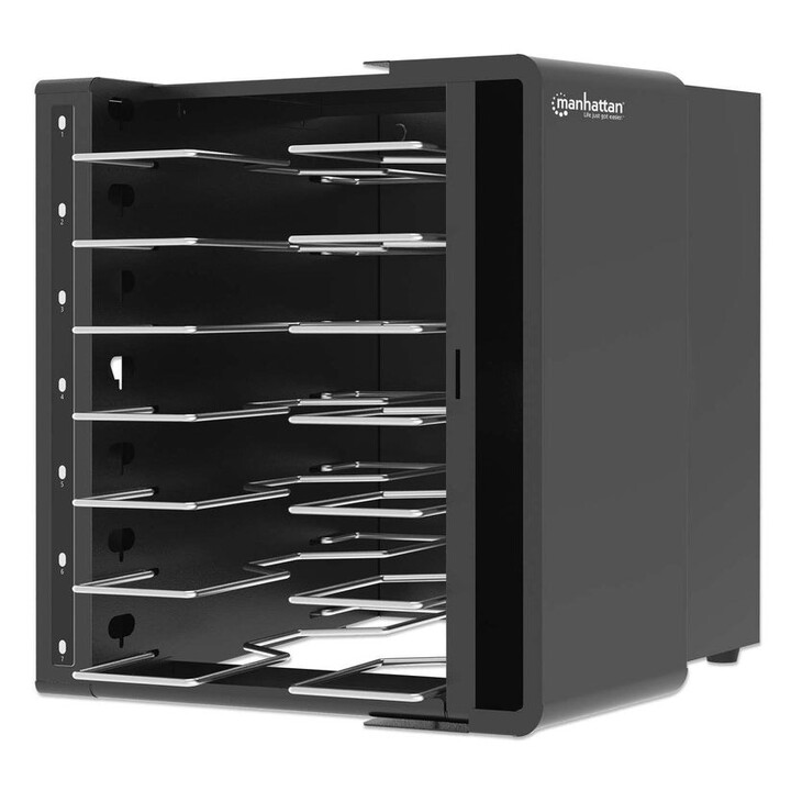 Manhattan Armario de carga de sobremesa USB-C 65W para 7 portátiles (hasta 16"), compatible con iPads, MacBooks y otros dis