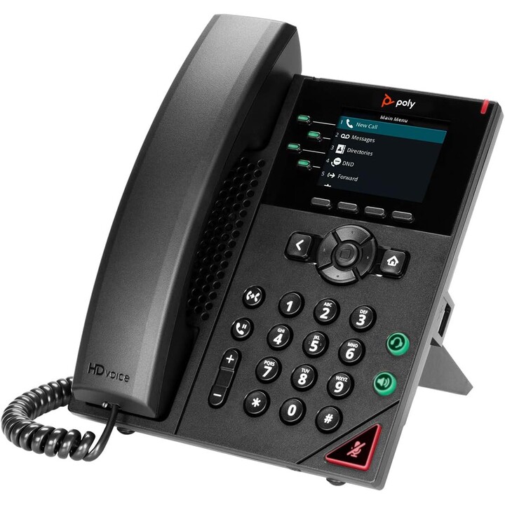 POLYCOM VVX 250 Telefono IP aziendale desktop a 4 linee con doppie porte Ethernet 10/100/1000