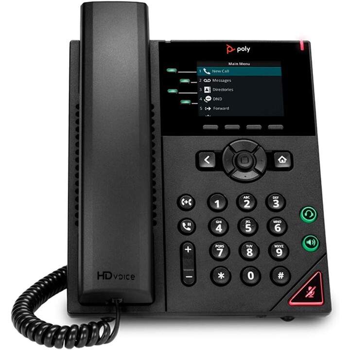 POLYCOM VVX 250 4-line Desktop Business IP Phone with dual 10/100/1000 Ethernet ports