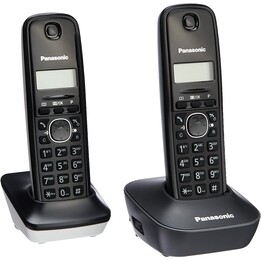 Teléfono Inalámbrico Panasonic KX-TG1612SP1/ Pack DUO/ Negro