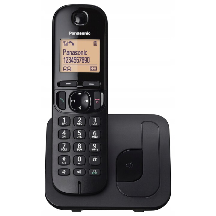 DRAHTLOSES Dect-Telefon Panasonic Kx-Tgc210Spb Schwarz - Rufen Sie Die Kennzeichnung - Lockout Unwanted Number - Hintergrundbe