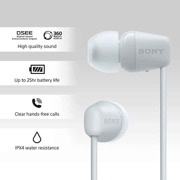 Écouteurs bt intra-auriculaires blancs