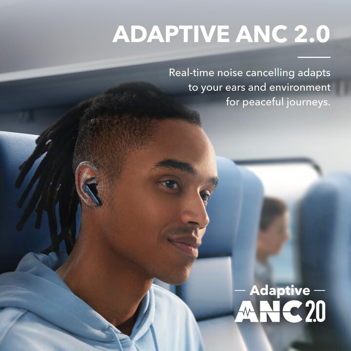 Soundcore Liberty 4 NC Bleu Marine Réduction de Bruit (ANC) - Écouteurs Bluetooth