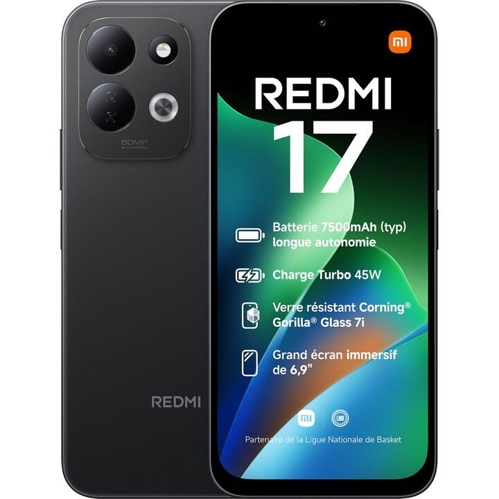 Xiaomi Redmi 17, 6GB 256GB, 6.9 HD+, 7500mAh, Black
