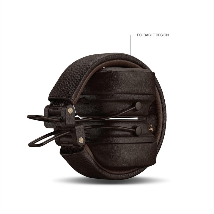 Marshall Major V Cuffie Bluetooth, 100 ore Playtime - Marrone