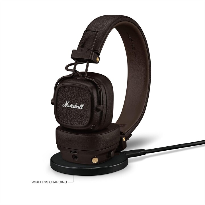 Marshall Major V Auriculares Bluetooth, 100 horas Playtime - Marrón