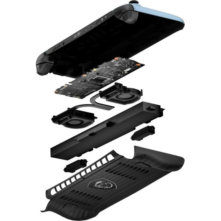 Console portable MSI A2VM-254PL Claw 8 AI+ A2VM Glacier Blue Edition : processeur Intel Core Ultra 7 258V, écran tactile IPS de 