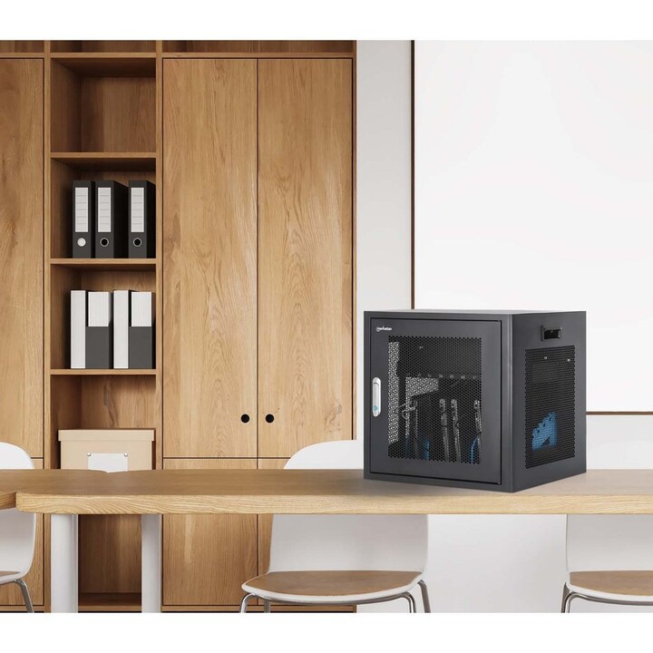 Manhattan 181204 Armoire pour appareils mobiles Armoire mobile pour la gestion des appareils Noir