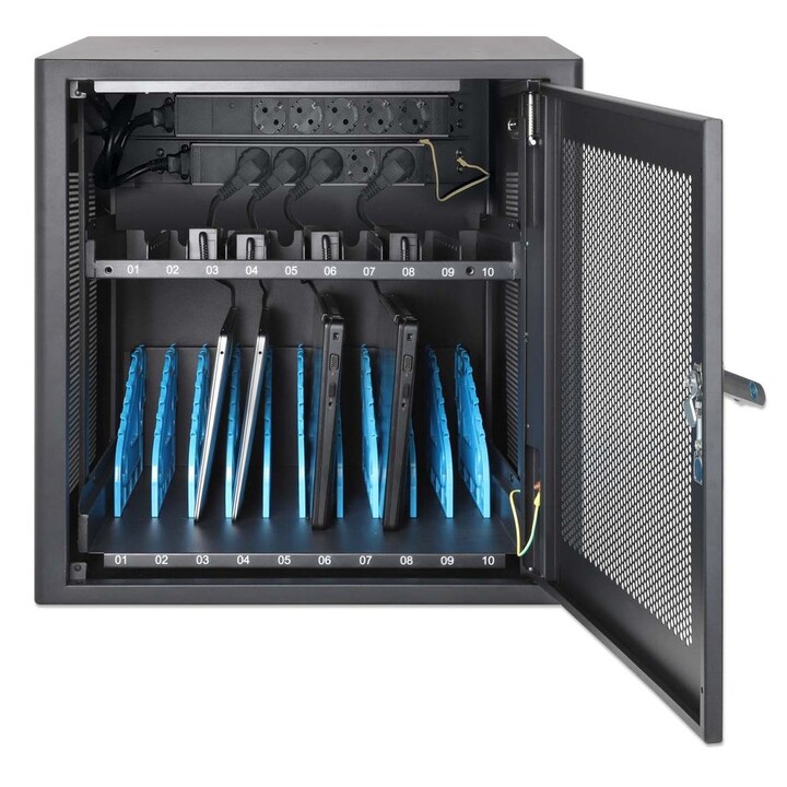 Manhattan 181204 Armoire pour appareils mobiles Armoire mobile pour la gestion des appareils Noir